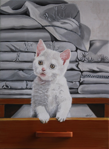 Peinture intitulée "Polichinelle dans 1…" par Elisabeth Begot, Œuvre d'art originale, Acrylique