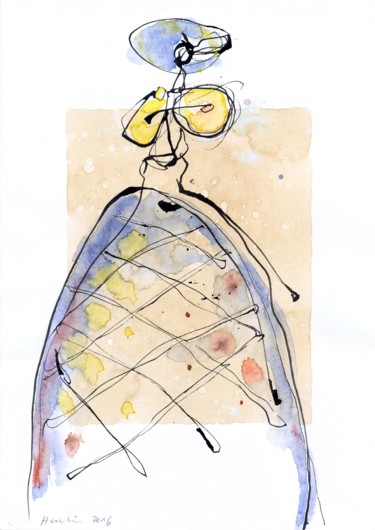 图画 标题为“My Lady” 由Jiri Havlik, 原创艺术品, 墨