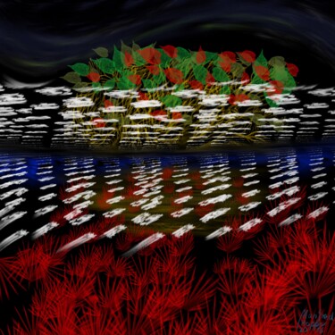 Digitale Kunst mit dem Titel "Herbstnacht" von Manfred Hoppe, Original-Kunstwerk, Digitale Malerei