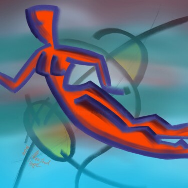 Digitale Kunst mit dem Titel "Schweben mit leicht…" von Manfred Hoppe, Original-Kunstwerk, Digitale Malerei