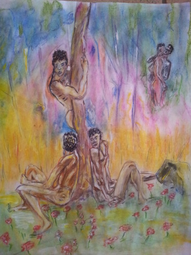 Peinture intitulée "2016-10-19-1 une fo…" par Herve Yann Dubois, Œuvre d'art originale, Gouache