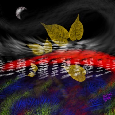 Digitale Kunst mit dem Titel "Nachtwind" von Manfred Hoppe, Original-Kunstwerk, Digitale Malerei