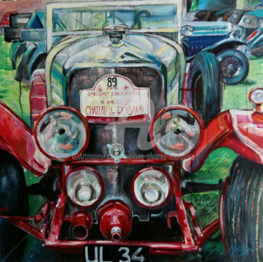 Peinture intitulée "serie-voitures-anci…" par Meiling Alvarez Marquez, Œuvre d'art originale, Acrylique