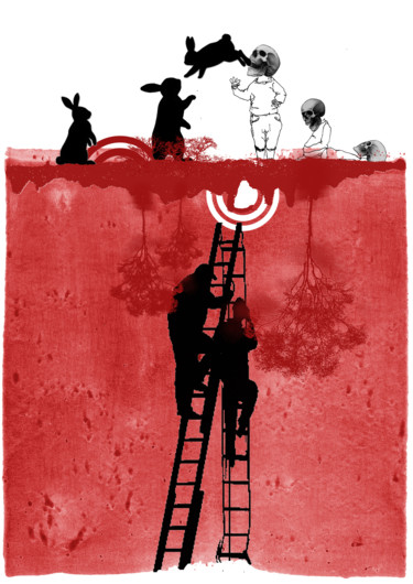 Printmaking titled "Fairy-tale after Sl…" by Vaiva Kovieraite-Trumpe, Original Artwork, Screenprinting