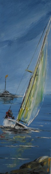 Peinture intitulée "Voilier" par Patrice Butel, Œuvre d'art originale, Huile