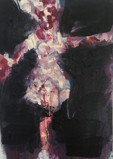 Peinture intitulée "Party girl" par Karen Thomas, Œuvre d'art originale, Acrylique