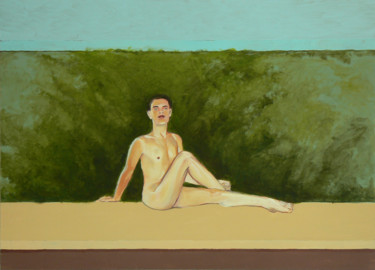 Waiting for Someone? Painting titled "Waiting for Someone?" by Emilia Amaro, Original Artwork, Acrylic