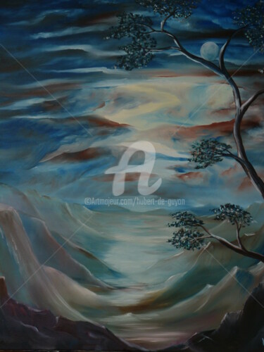Peinture intitulée "douceur-2." par Hubert De Guyon, Œuvre d'art originale, Huile