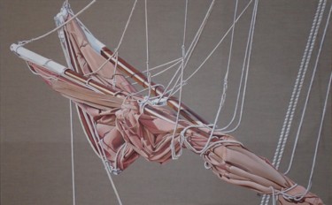 Peinture intitulée "Brique III" par M'Do, Œuvre d'art originale, Acrylique