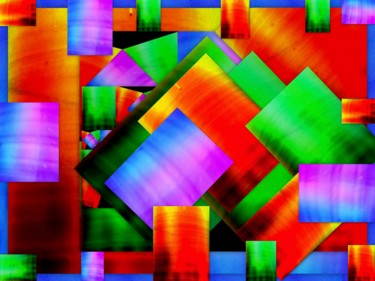Arts numériques intitulée "Composition aux LED…" par Jean-Luc Perrault, Œuvre d'art originale, Photo montage