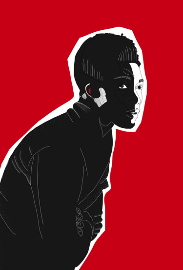 Benjamin Clementine Digitale Kunst getiteld "Benjamin Clementine" door Oksana Demidova, Origineel Kunstwerk, Digitaal Schilderwerk