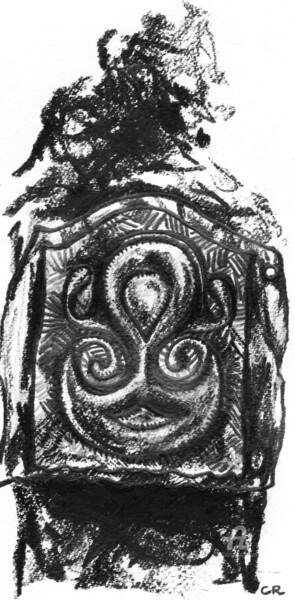 Tekening getiteld "chape du fourreau d…" door Constance Robine, Origineel Kunstwerk