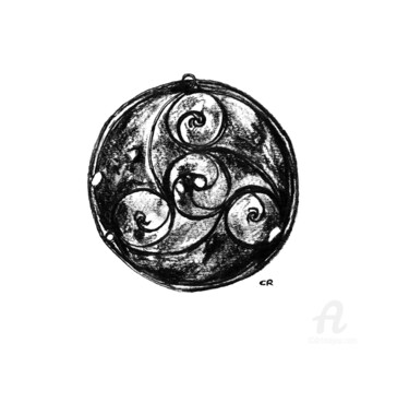 Tekening getiteld "disque de long isla…" door Constance Robine, Origineel Kunstwerk