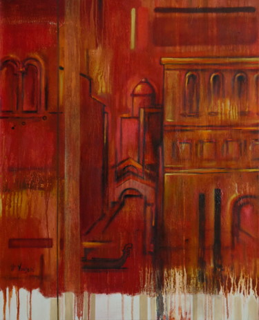 Peinture intitulée "Venise" par Pascal Buffard, Œuvre d'art originale