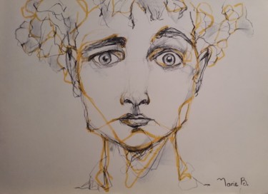 Dessin intitulée "?!/2" par Marie B., Œuvre d'art originale, Craie