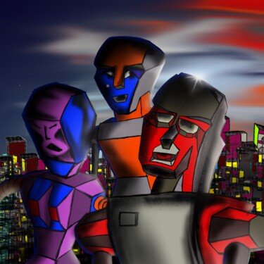 Digitale Kunst mit dem Titel "Sondermission" von Manfred Hoppe, Original-Kunstwerk, Digitale Malerei