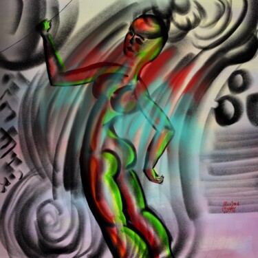 Digitale Kunst mit dem Titel "nicht  unsichtbar" von Manfred Hoppe, Original-Kunstwerk, Digitale Malerei