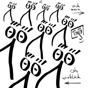Digitale Kunst mit dem Titel "Gegen den Strom" von Manfred Hoppe, Original-Kunstwerk, Digitale Malerei