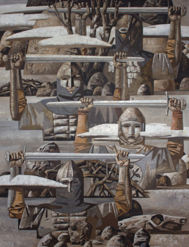 Painting titled "Nullah" by Andrey Simakov, Original Artwork, Oil