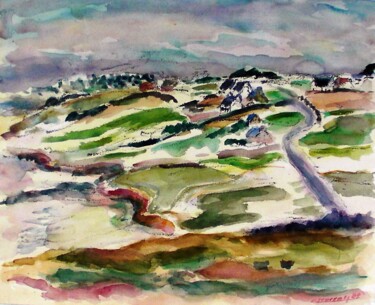 Peinture intitulée "Plozevet 02" par Gabriëlla Cleuren, Œuvre d'art originale, Aquarelle