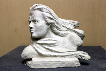 Sculpture intitulée "Dans le vent" par Adyne Gohy, Œuvre d'art originale, Terre cuite