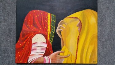 Peinture intitulée "confidences.jpg" par Alice Queffelec, Œuvre d'art originale, Huile