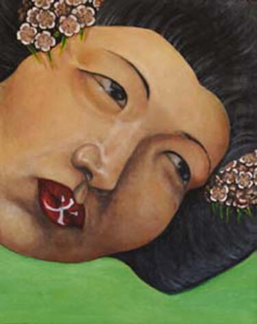 Peinture intitulée "GEISHA" par Joe Johnson, Œuvre d'art originale