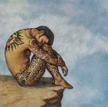 Peinture intitulée "PHOENIX RISING" par Joe Johnson, Œuvre d'art originale