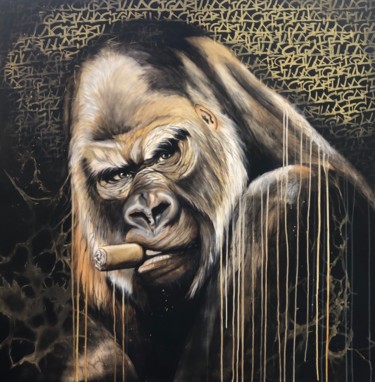 Peinture intitulée "Cigarilla" par Annick Goeke, Œuvre d'art originale, Acrylique