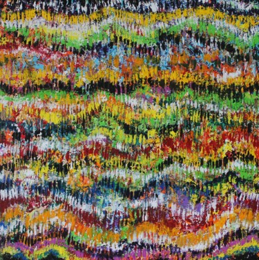 Flower Mountains Painting titled "Flower Mountains" by Aatmica Ojha, Original Artwork, Acrylic