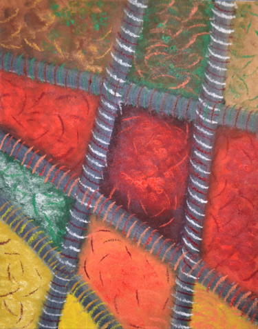 Peinture intitulée "Patchwork automnal" par Patrice Preveirault, Œuvre d'art originale, Huile