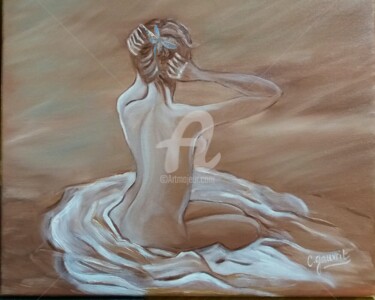 Peinture intitulée "nu féminin.jpg" par Catherine Gauvrit, Œuvre d'art originale, Huile