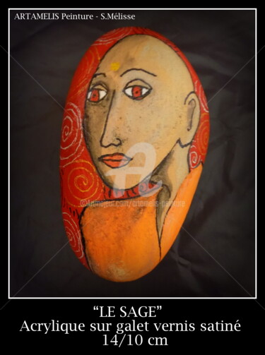 Peinture intitulée "LE SAGE" par Artamelis, Œuvre d'art originale, Acrylique