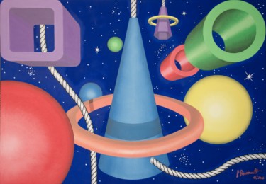 绘画 标题为“Galactica” 由Patrice Preveirault, 原创艺术品, 油