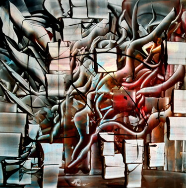 Peinture intitulée "Urbanisation sauvage" par Pierre-Paul Marchini, Œuvre d'art originale, Huile