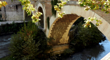 Photography titled "bridge on the Tever…" by Janos Gardonyi, Original Artwork
