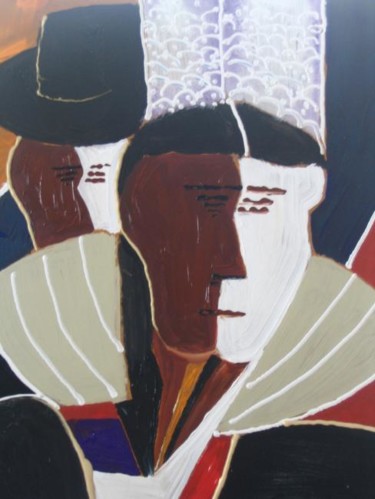 Peinture intitulée "les Fouesnantais" par Lapiche, Œuvre d'art originale