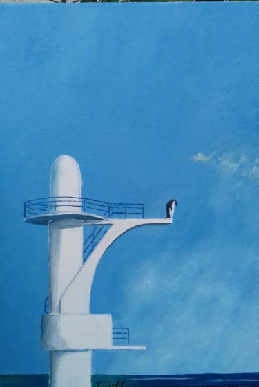 Peinture intitulée "Refroidissement" par Flachet, Œuvre d'art originale, Huile