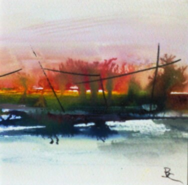 제목이 "Couleurs floues"인 미술작품 Bernard Courtalon (courtaloni)로, 원작, 수채화