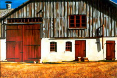 Pintura intitulada "House end on Danish…" por Dan Civa, Obras de arte originais, Acrílico