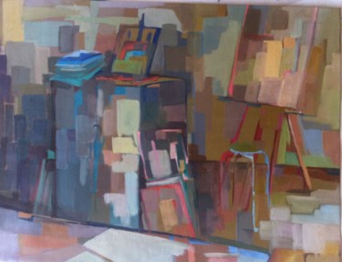 Peinture intitulée "l-atelier-ii-huile-…" par Armelle De Ségogne, Œuvre d'art originale, Huile