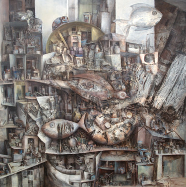 Est-ce ainsi que...? Peinture intitulée "Est-ce ainsi que...?" par Françoise Maillet, Œuvre d'art originale, Acrylique