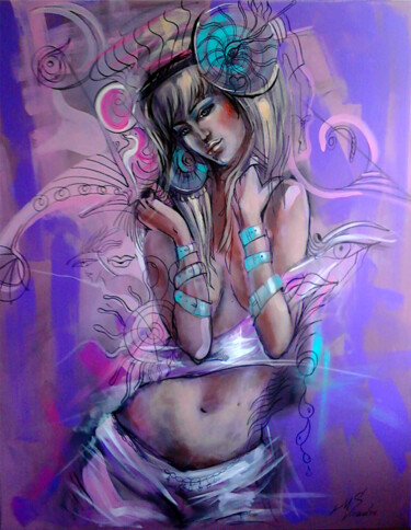 Schilderij getiteld "Crazy me 02" door Maia Siradze, Origineel Kunstwerk, Anders