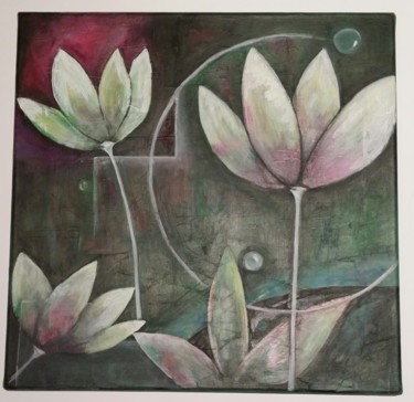 Peinture intitulée "Flower.jpg" par Any Staub, Œuvre d'art originale