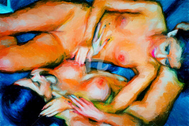 数字艺术 标题为“girls 60x40” 由Tobias Ginski, 原创艺术品, 数字油画