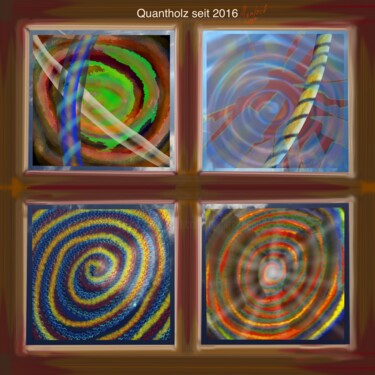 Digitale Kunst mit dem Titel "Quantholz" von Manfred Hoppe, Original-Kunstwerk, Digitale Malerei