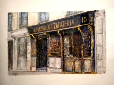 绘画 标题为“La Madrileña-Zapate…” 由Tomás Castaño, 原创艺术品, 油 安装在其他刚性面板上