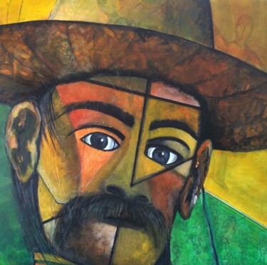Collages titled "Giant of Guadalajara" by Aline Chevalier, Original Artwork, Paper