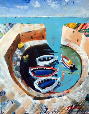 Peinture intitulée "La Calanque de l'Es…" par Christopher Walker, Œuvre d'art originale, Acrylique