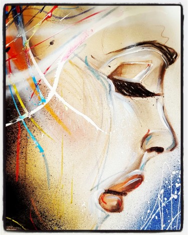 Peinture intitulée "" Douceur t.2 "" par Cel . B, Œuvre d'art originale, Acrylique